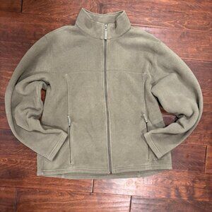 L.L.Bean Men's Fleece Khaki Green Jacket
